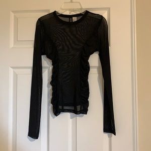 Black long sleeve top
